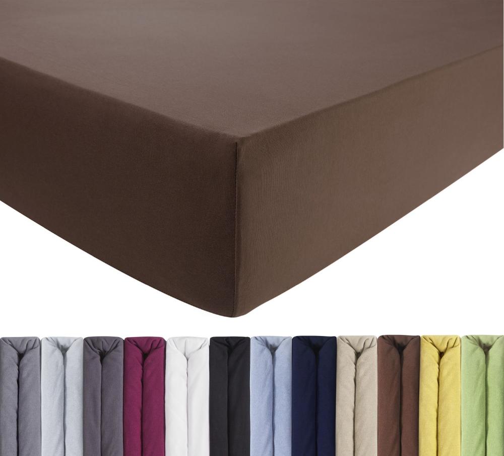 Luxus-Spannbettlaken 140-160 x 200-220 cm - Cafe-Braun