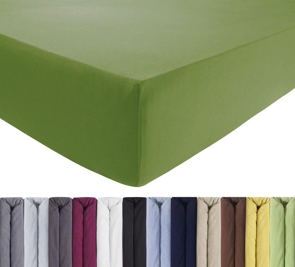 Luxus Spannbettlaken 90-100 x 200-220 cm - Blattgrün