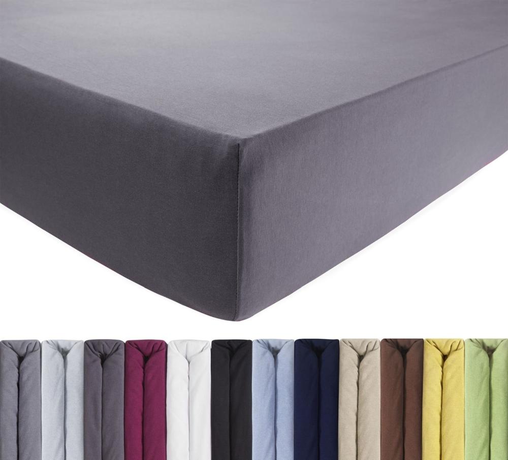 Luxus-Spannbettlaken 140-160 x 200-220 cm - Lichtgrau