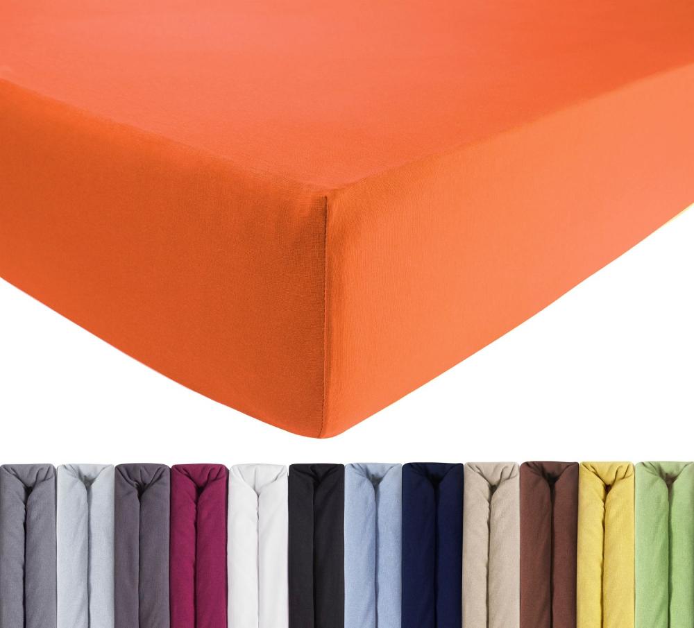 Luxus Spannbettlaken 90-100 x 200-220 cm - Orange
