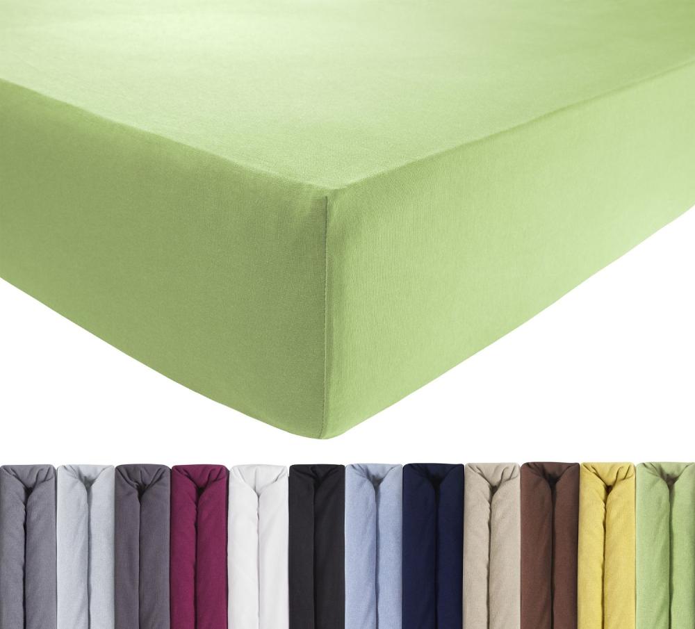 Luxus Spannbettlaken 90-100 x 200-220 cm - Pistazien-Grün