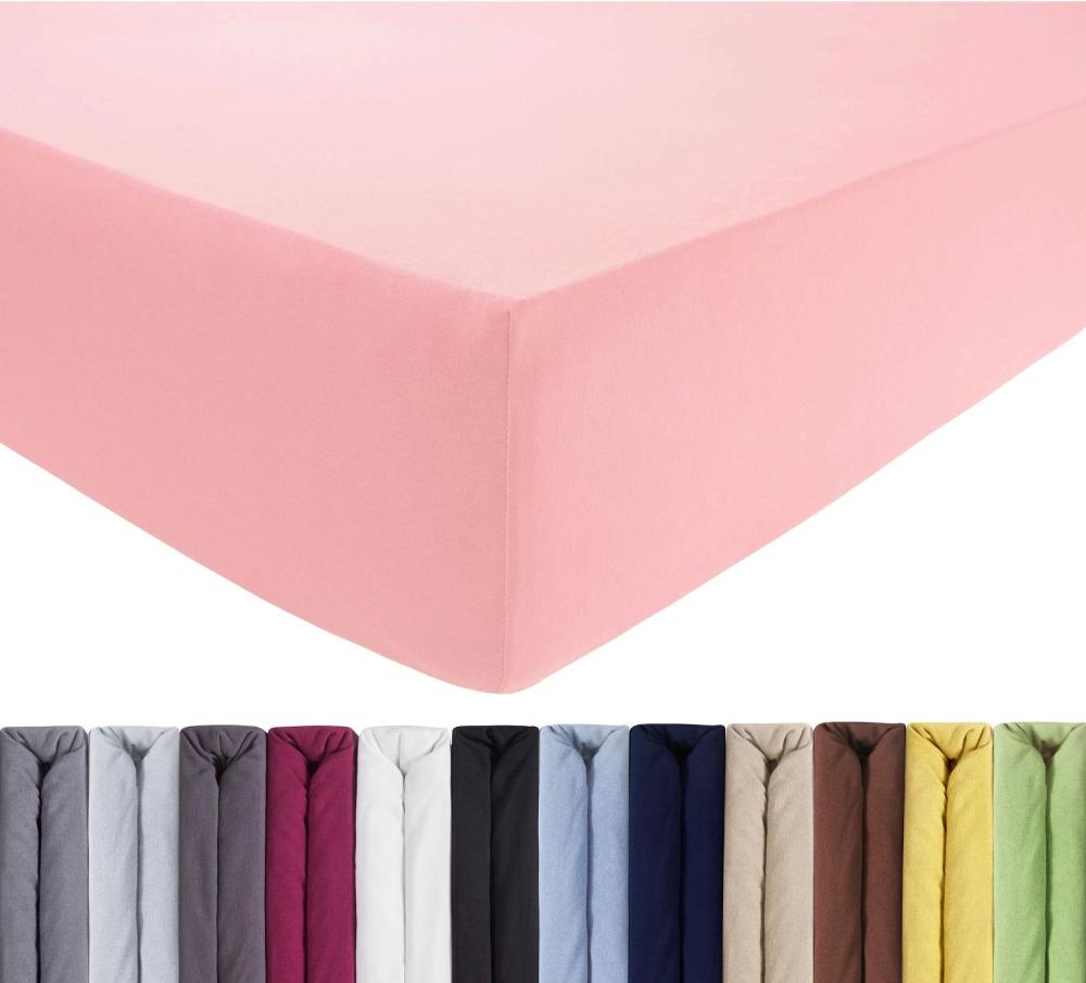 Luxus Spannbettlaken 180x200 - 200x220 - Perlenrosa