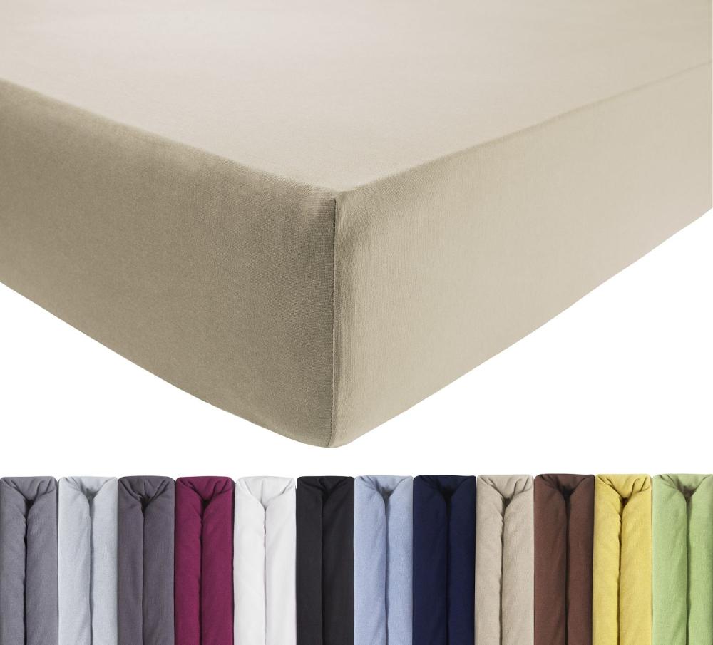 Luxus Spannbettlaken 90-100 x 200-220 cm - Sand