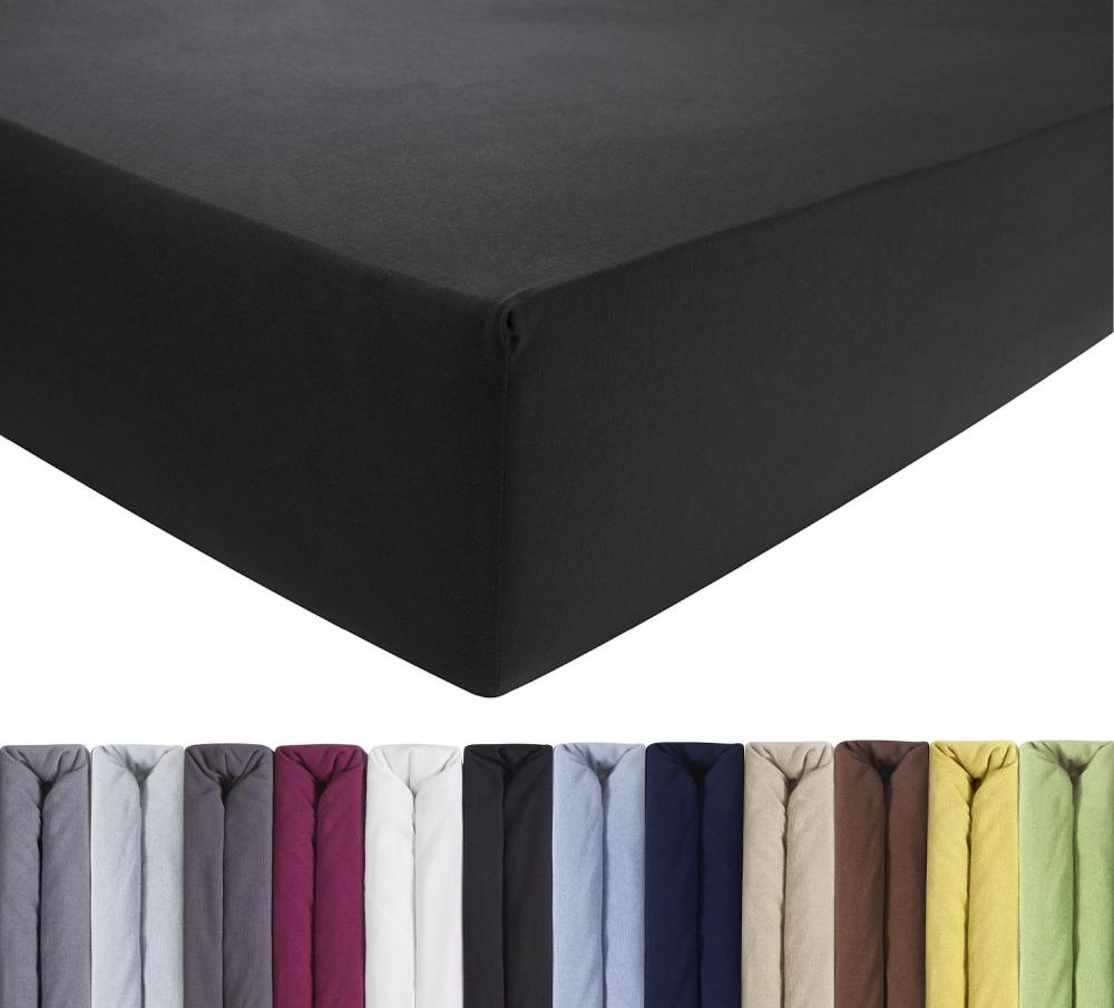 Luxus Spannbettlaken 90-100 x 200-220 cm - Schwarz