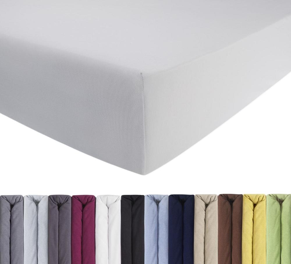 Luxus Spannbettlaken 180x200 - 200x220 - Weiß