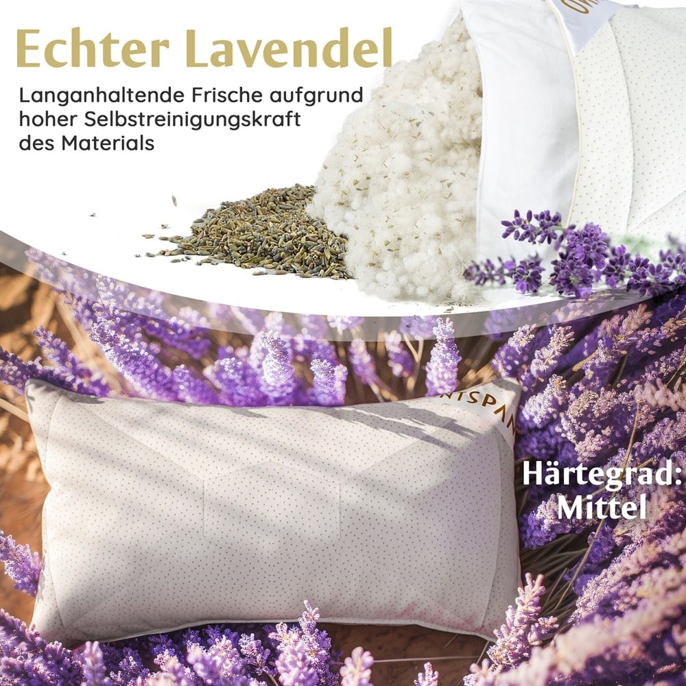 Premium Naturkissen Lavendel -
