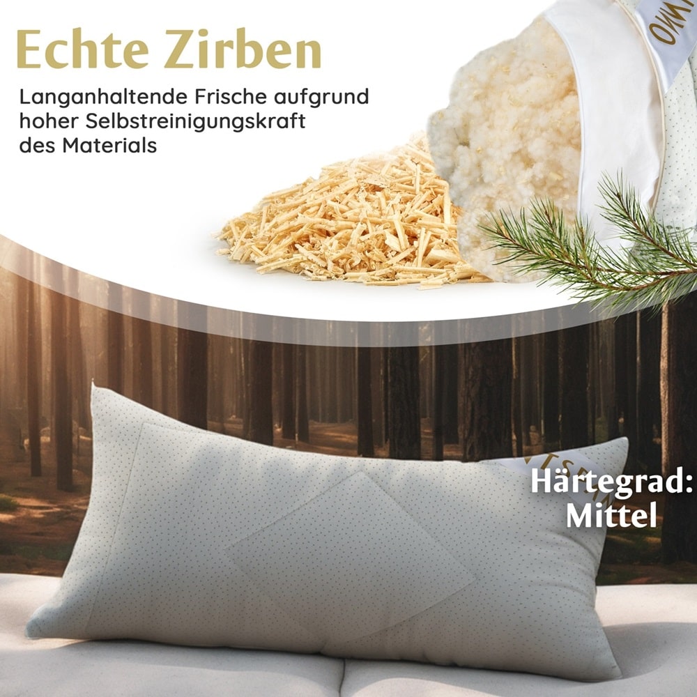 Premium Naturkissen Zirbe -