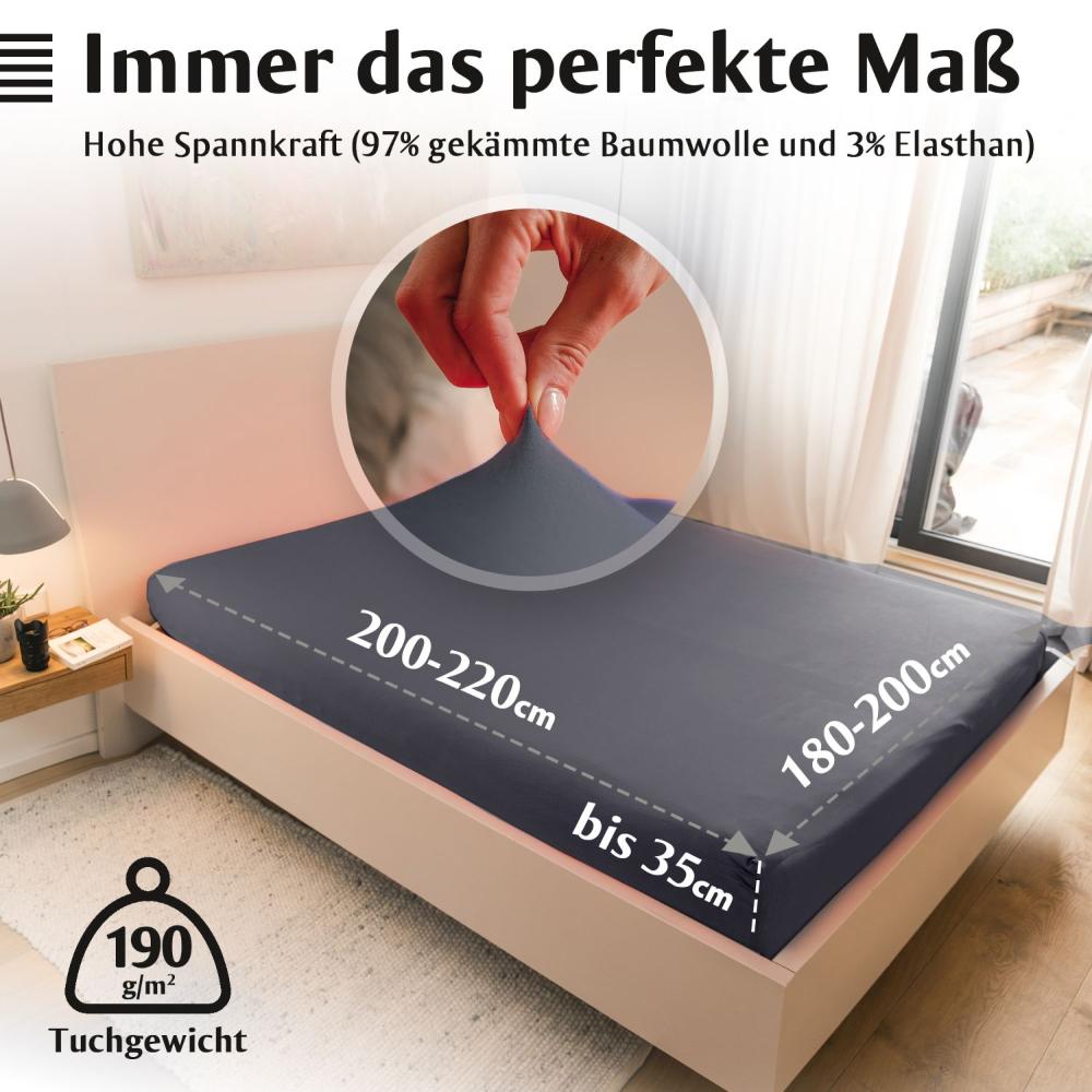 Luxus Spannbettlaken 180x200 - 200x220 -