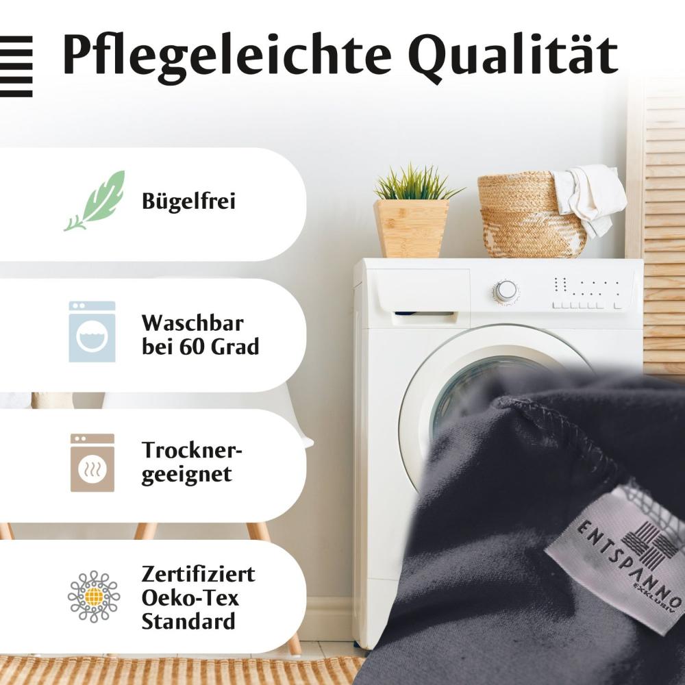 Luxus Spannbettlaken 90-100 x 200-220 cm -