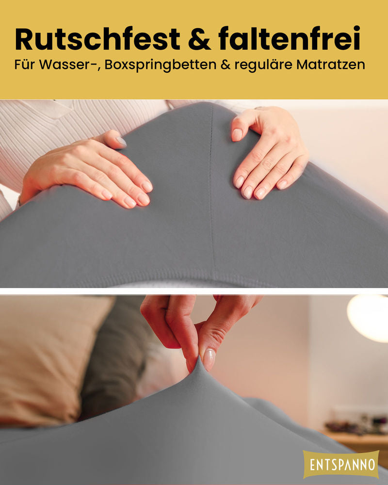 Luxus Spannbettlaken 120x200 - 130x200 cm -