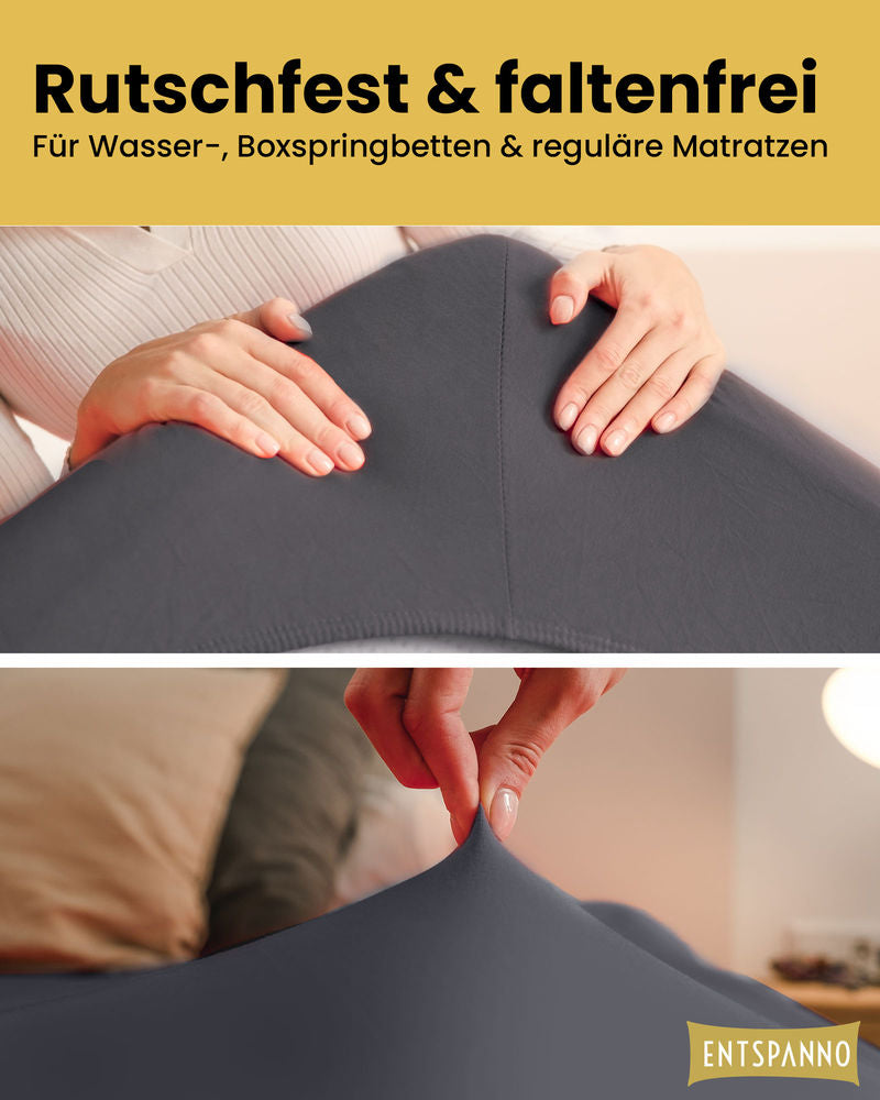 Luxus Spannbettlaken 120x200 - 130x200 cm -