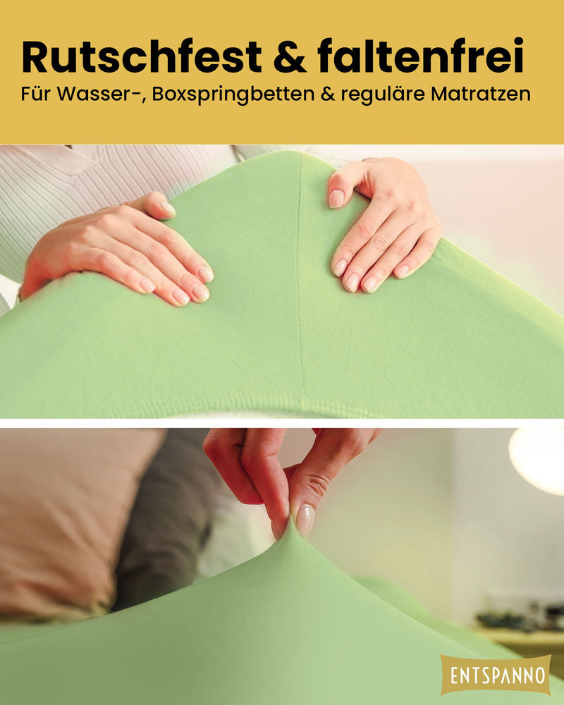 Luxus Spannbettlaken 120x200 - 130x200 cm -