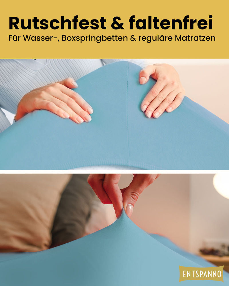Luxus Spannbettlaken 120x200 - 130x200 cm -