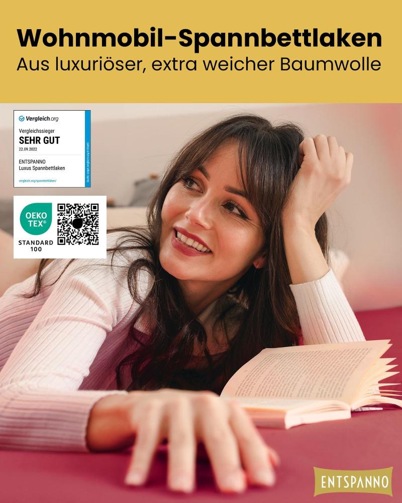 Luxus-Spannbettlaken für Wohnmobil & Wohnwagen 4-teilig -