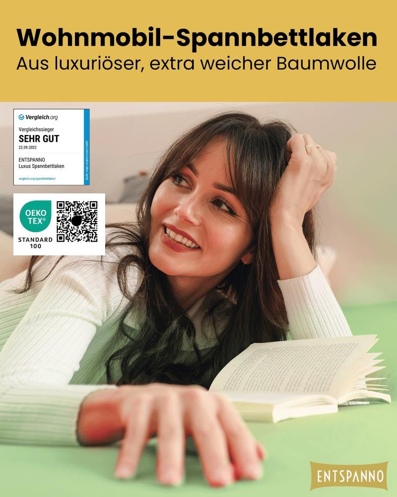 Luxus-Spannbettlaken für Wohnmobil & Wohnwagen 4-teilig -