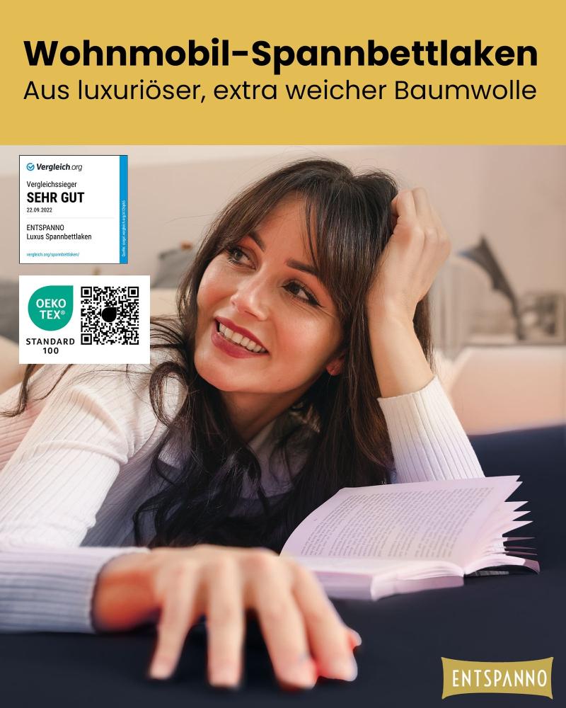 Luxus-Spannbettlaken für Wohnmobil & Wohnwagen 4-teilig -