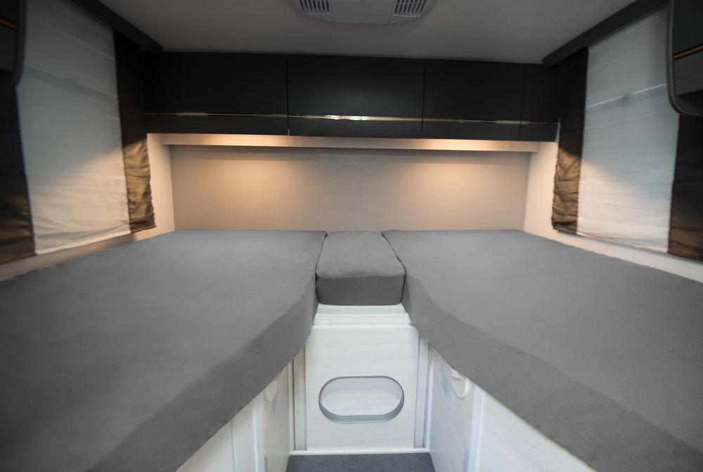 Luxus-Spannbettlaken für Wohnmobil & Wohnwagen 3-teilig - Lichtgrau