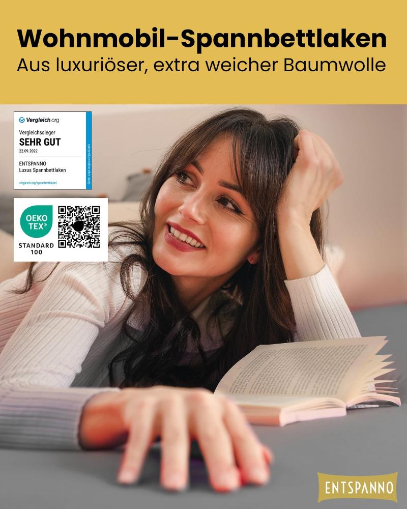 Luxus-Spannbettlaken für Wohnmobil & Wohnwagen 4-teilig -