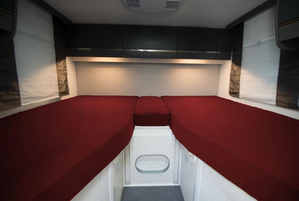 Luxus-Spannbettlaken für Wohnmobil & Wohnwagen 3-teilig - Weinrot