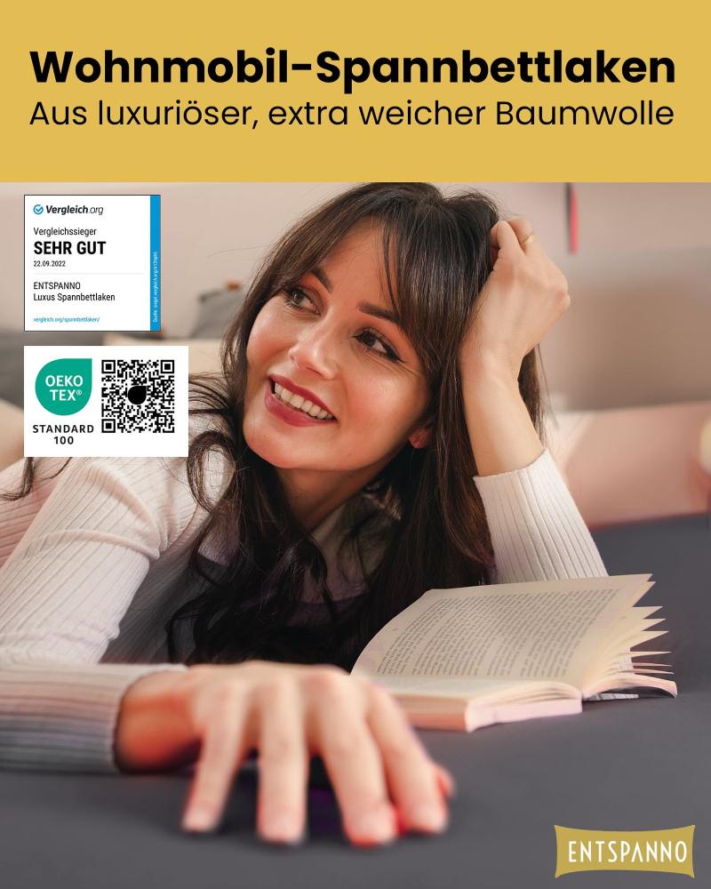 Luxus-Spannbettlaken für Wohnmobil & Wohnwagen 4-teilig -