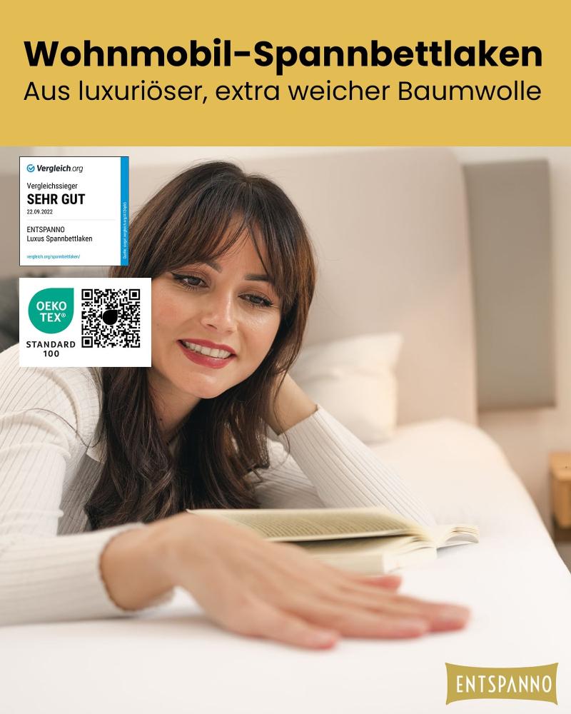 Luxus-Spannbettlaken für Wohnmobil & Wohnwagen 4-teilig -