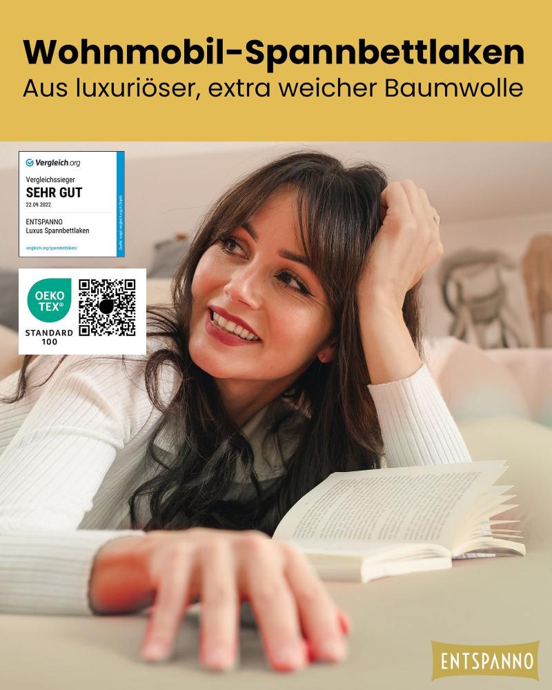 Luxus-Spannbettlaken für Wohnmobil & Wohnwagen 4-teilig -