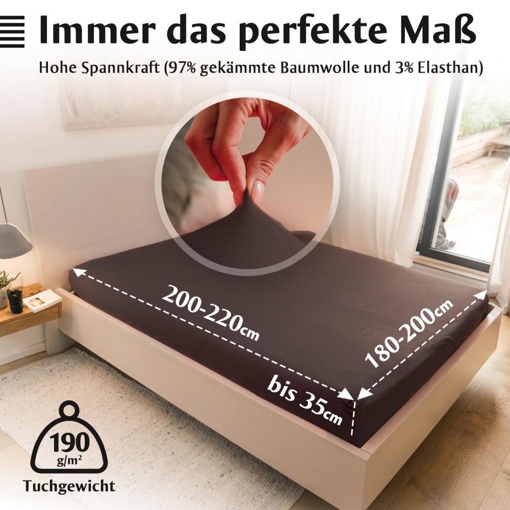 Luxus Spannbettlaken 180x200 - 200x220 -