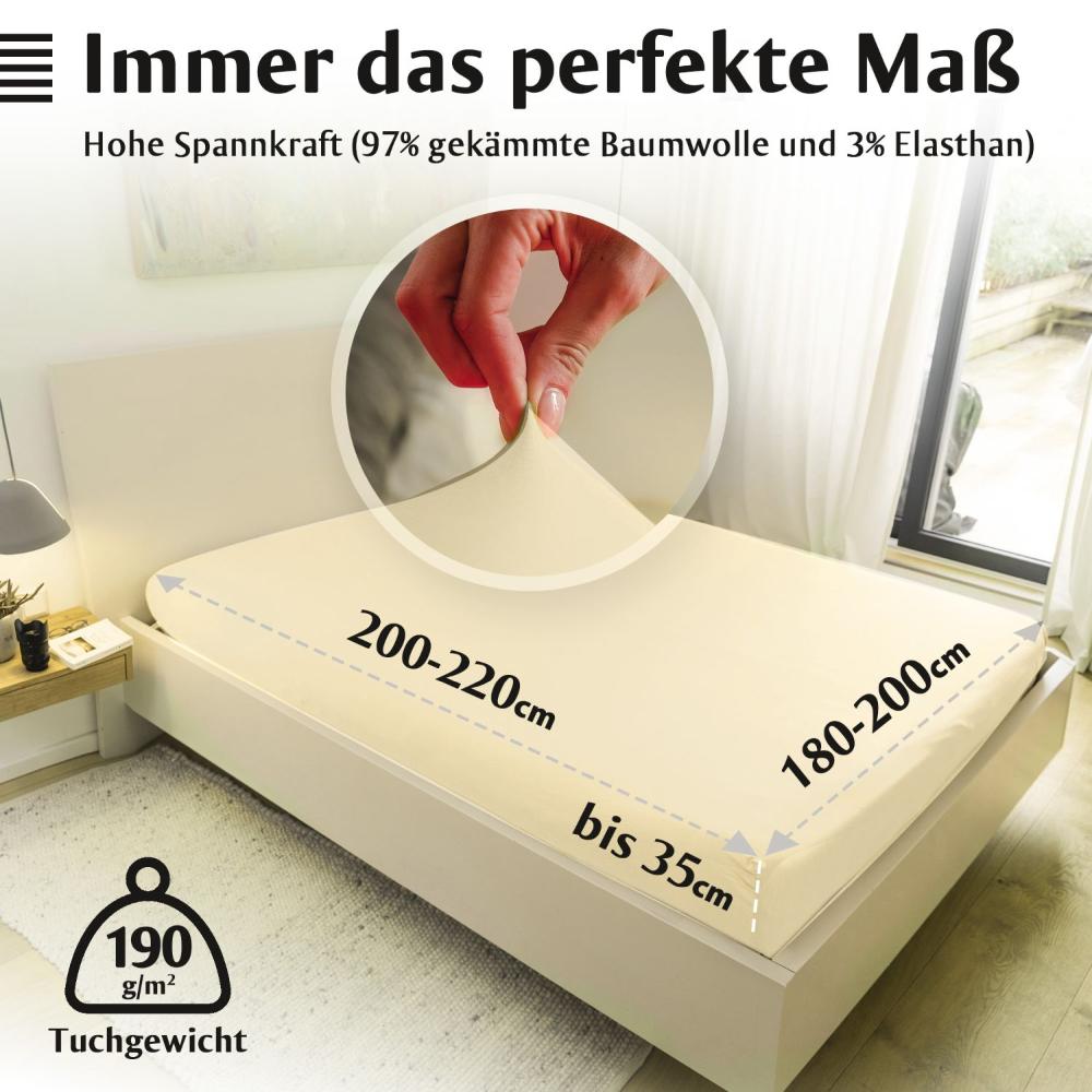 Luxus Spannbettlaken 180x200 - 200x220 -