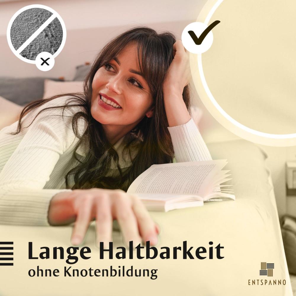 Luxus Spannbettlaken 180x200 - 200x220 -