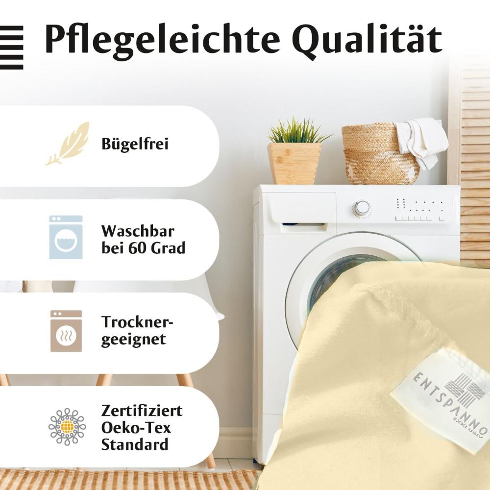 Luxus Spannbettlaken 180x200 - 200x220 -