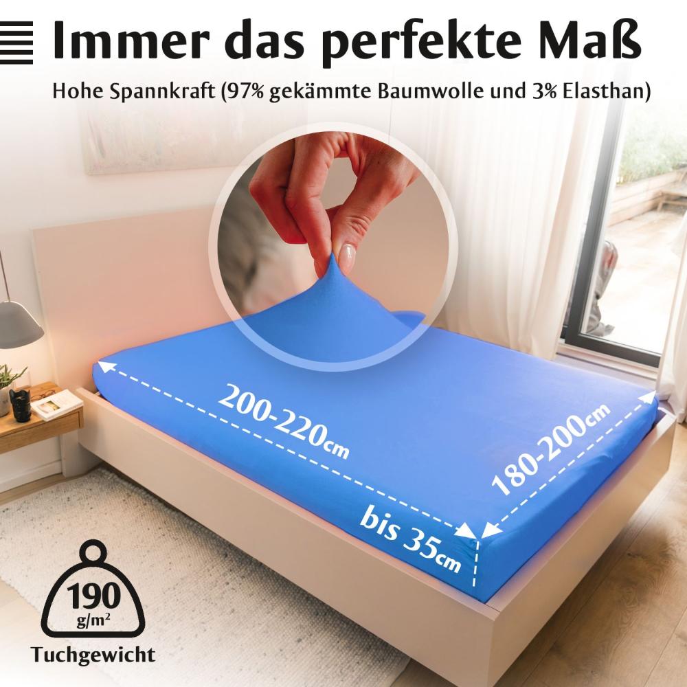 Luxus Spannbettlaken 180x200 - 200x220 -
