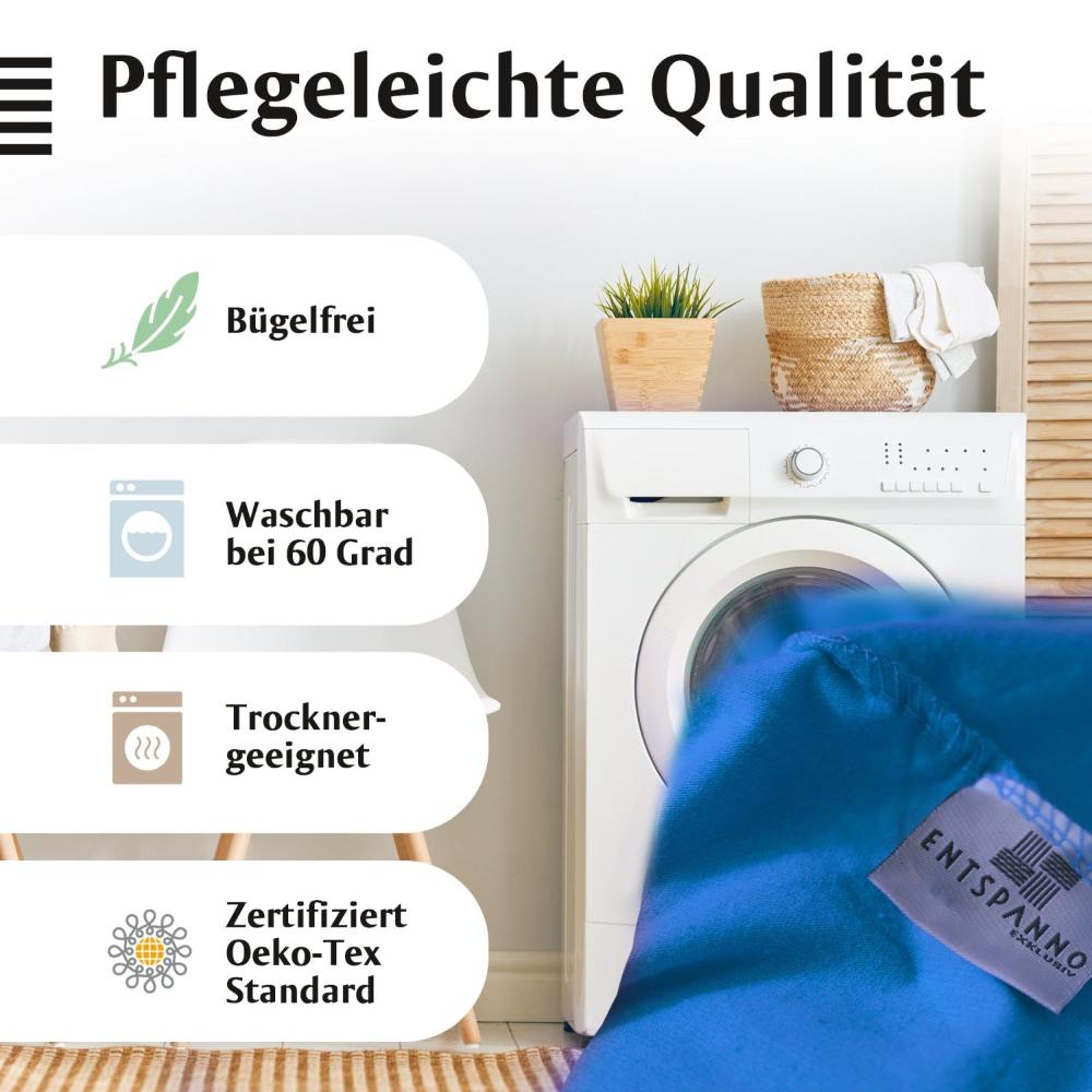 Luxus Spannbettlaken 180x200 - 200x220 -