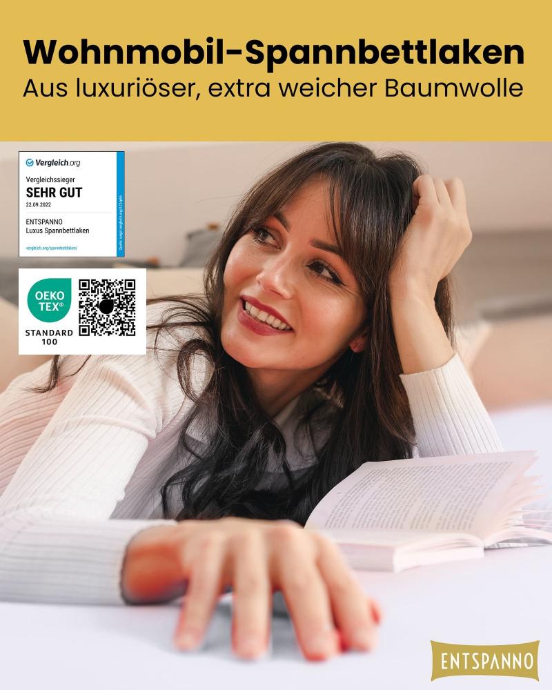 Luxus-Spannbettlaken für Wohnmobil & Wohnwagen 4-teilig -