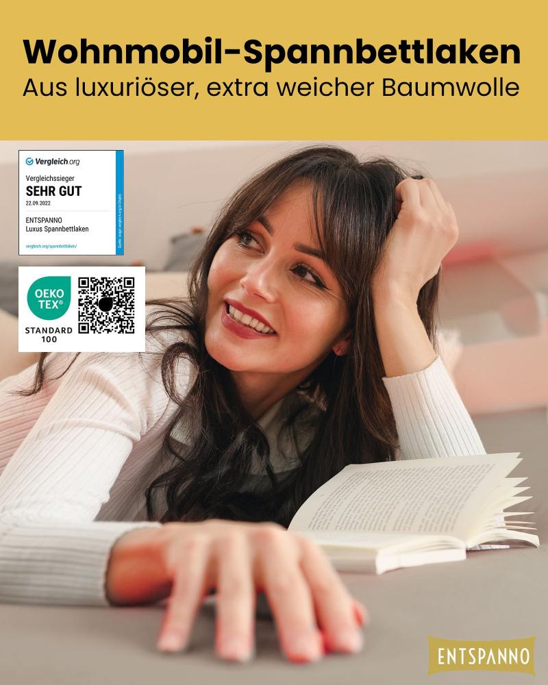 Luxus-Spannbettlaken für Wohnmobil & Wohnwagen 4-teilig -