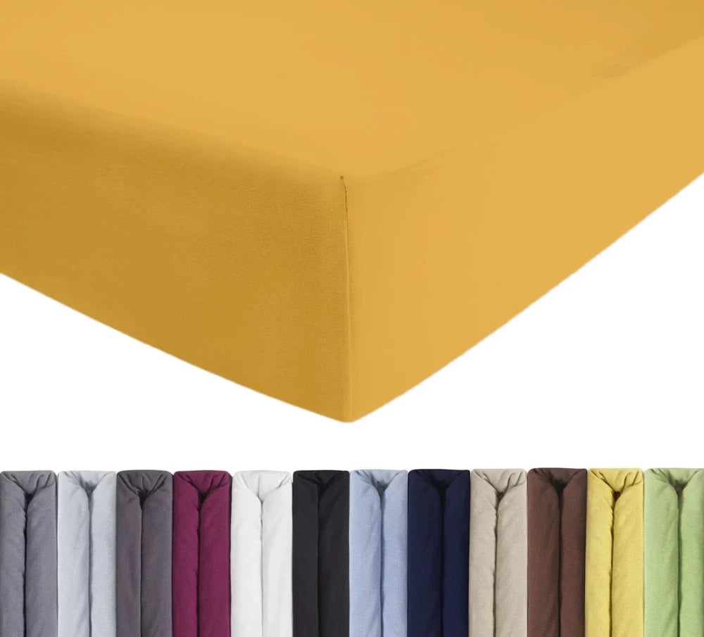 Luxus-Spannbettlaken 140-160 x 200-220 cm - Goldgelb