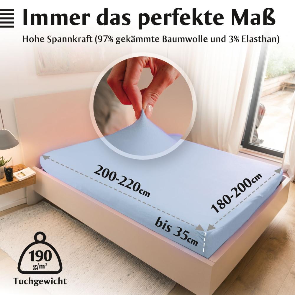 Luxus Spannbettlaken 180x200 - 200x220 -