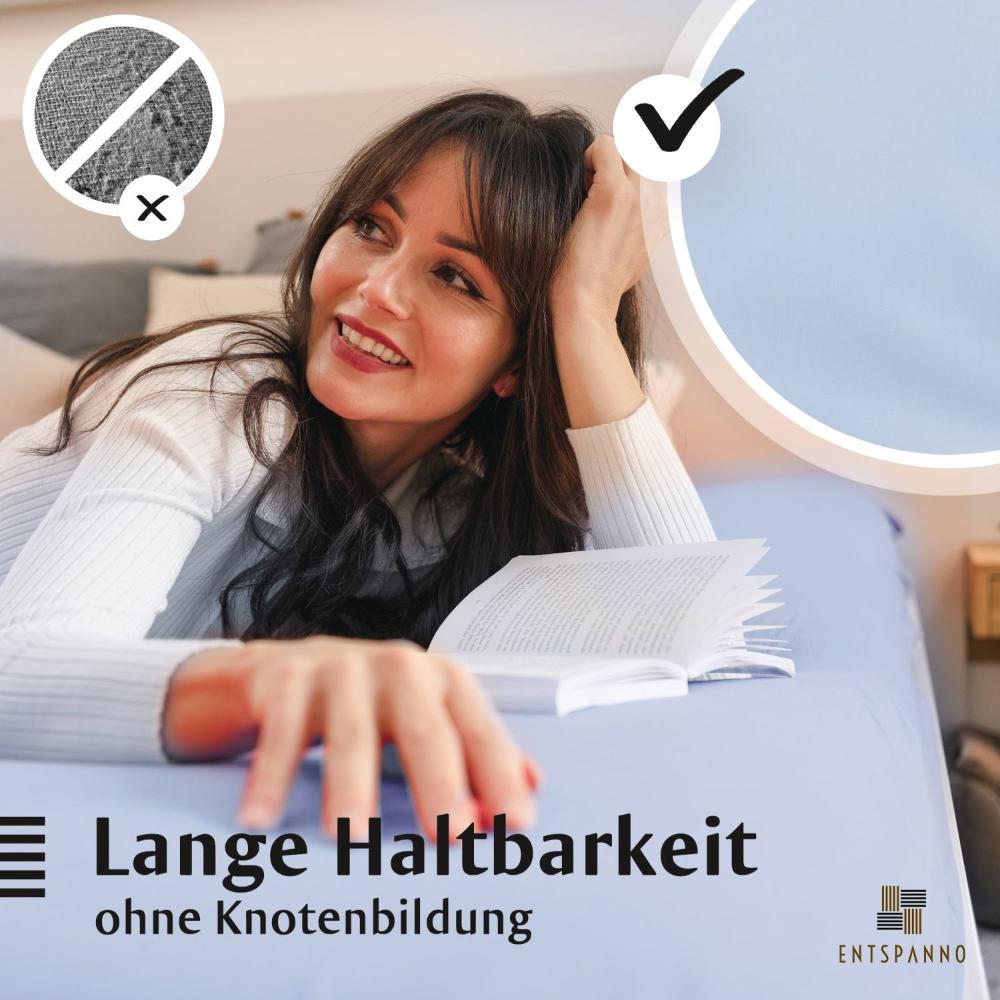 Luxus Spannbettlaken 90-100 x 200-220 cm -