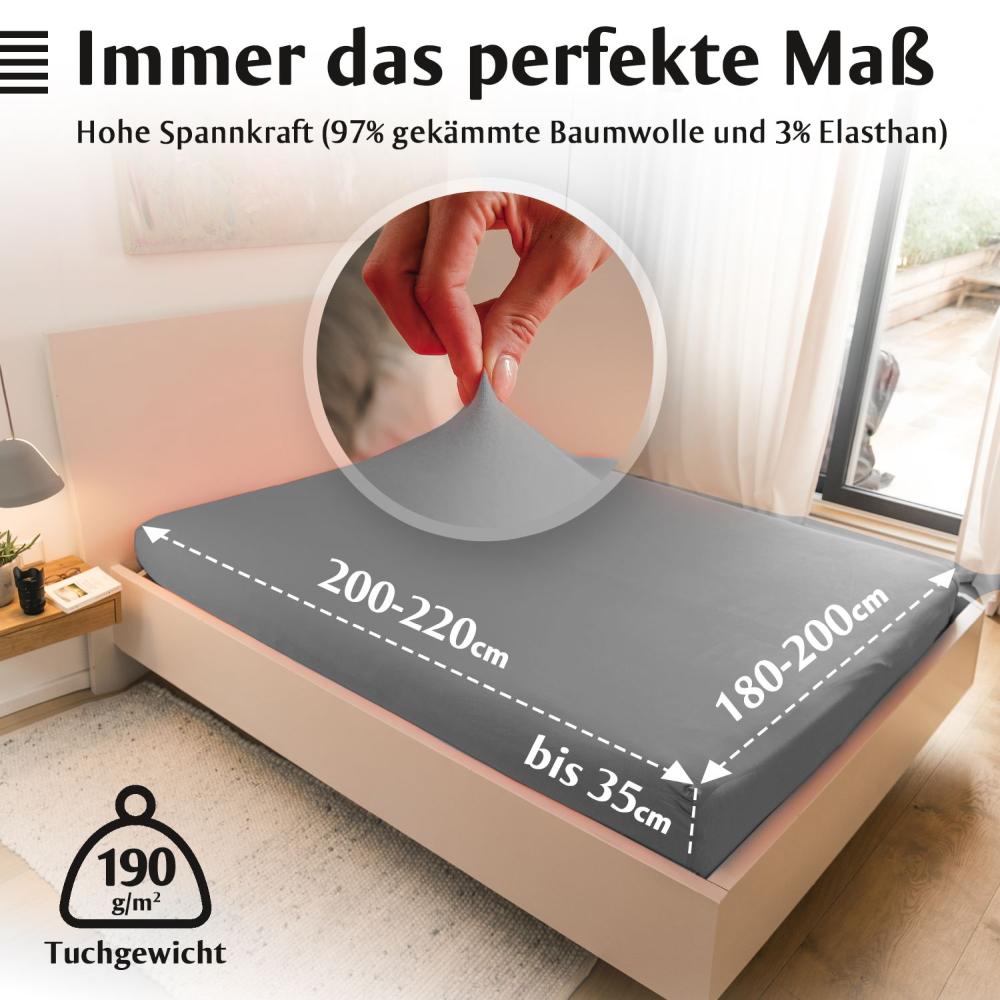 Luxus Spannbettlaken 180x200 - 200x220 -