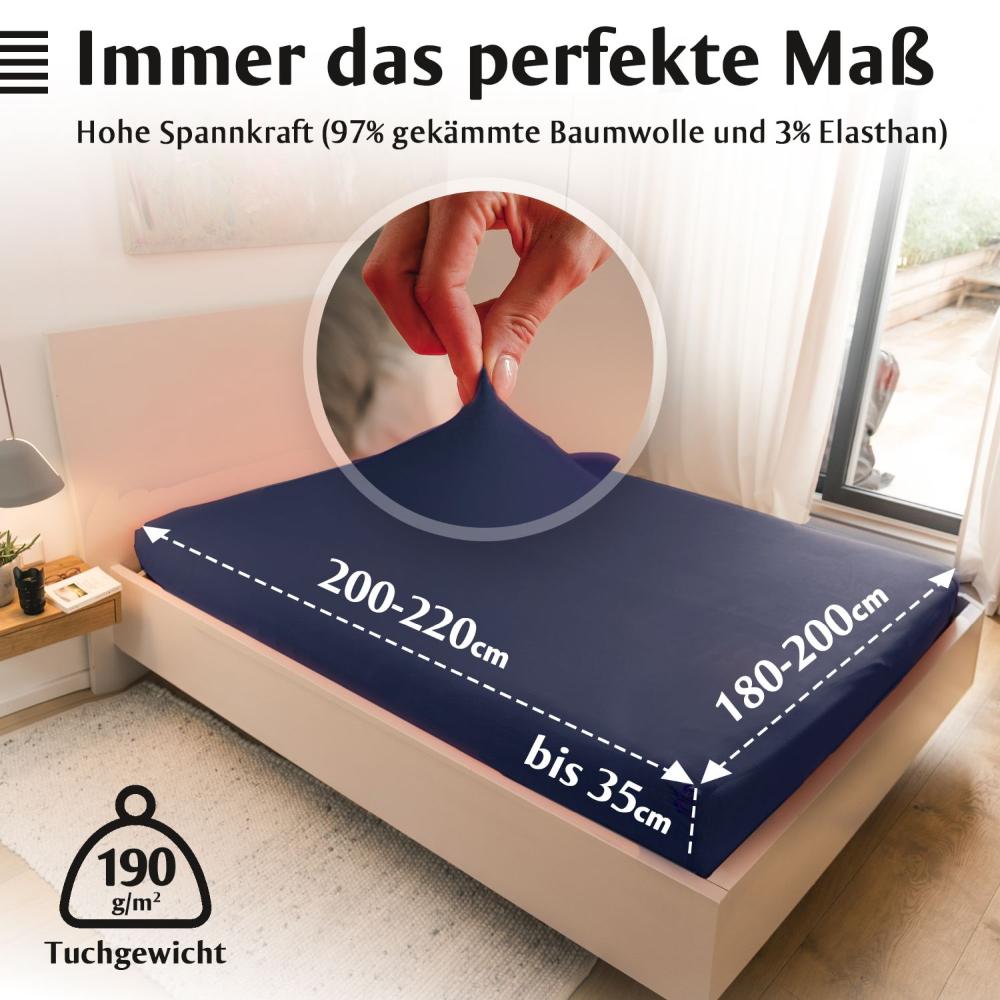 Luxus Spannbettlaken 180x200 - 200x220 -