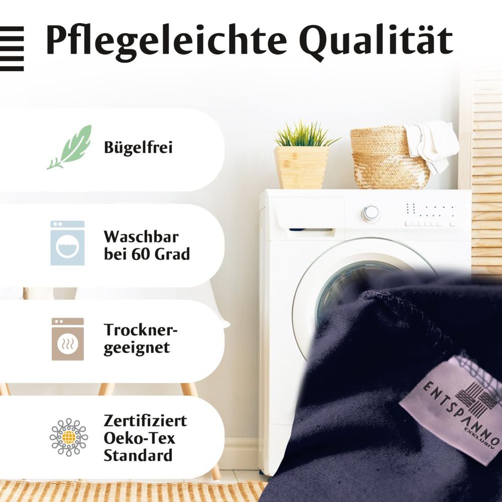Luxus Spannbettlaken 180x200 - 200x220 -