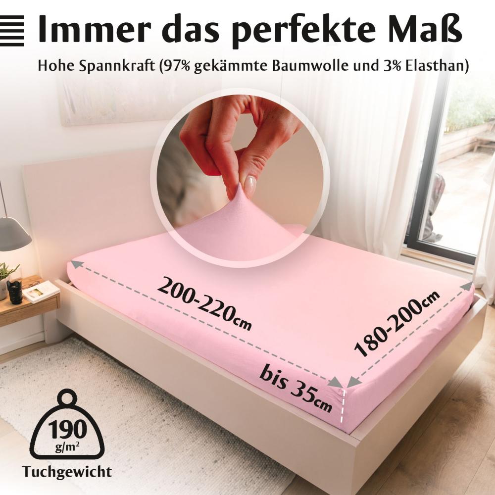 Luxus Spannbettlaken 180x200 - 200x220 -