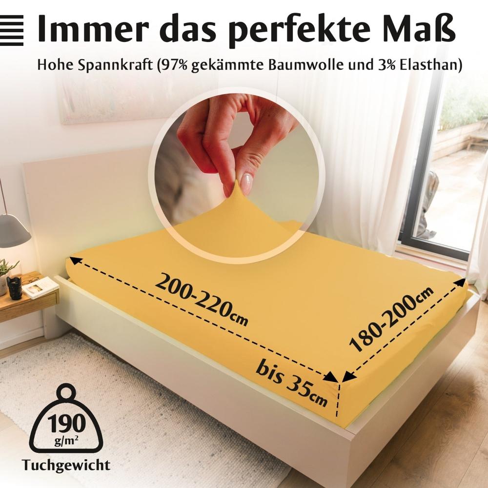 Luxus Spannbettlaken 180x200 - 200x220 -
