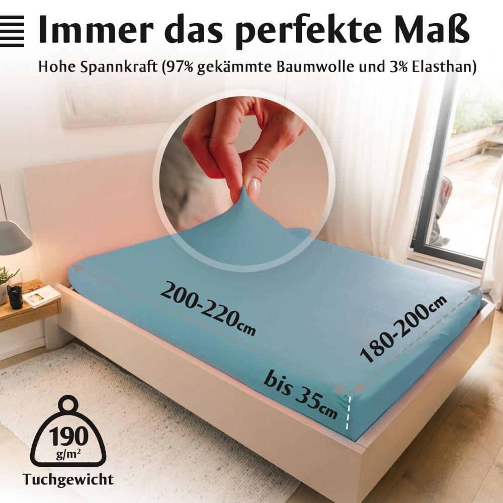 Luxus Spannbettlaken 180x200 - 200x220 -