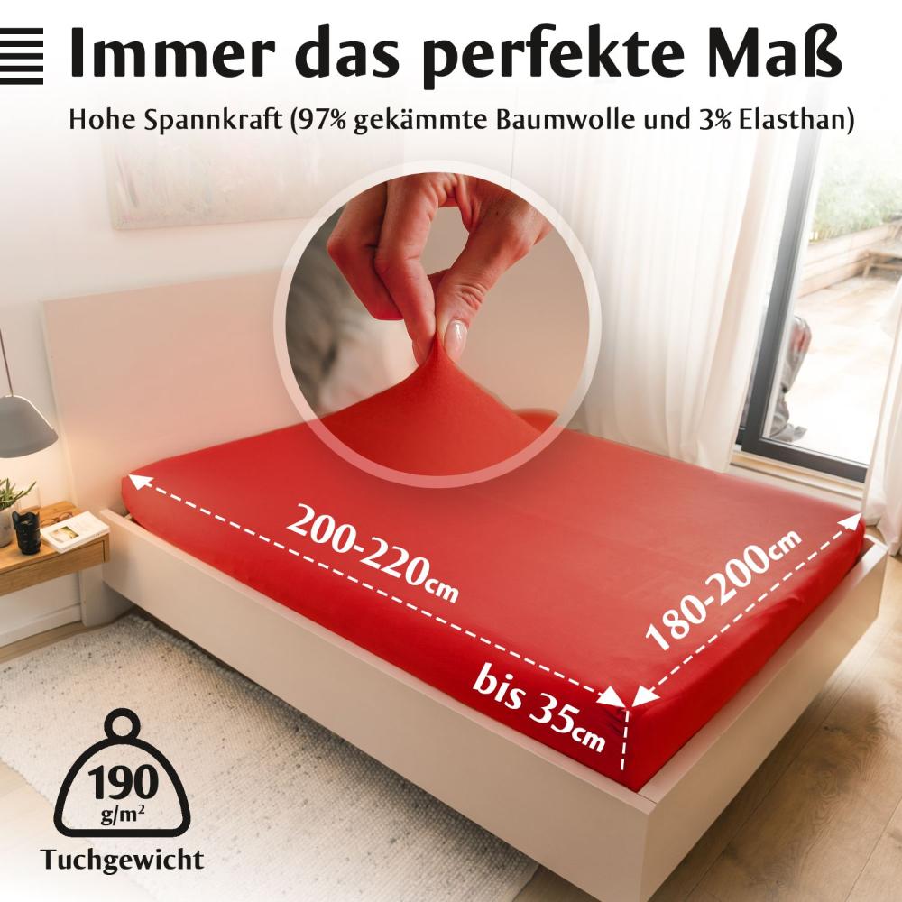Luxus Spannbettlaken 180x200 - 200x220 -