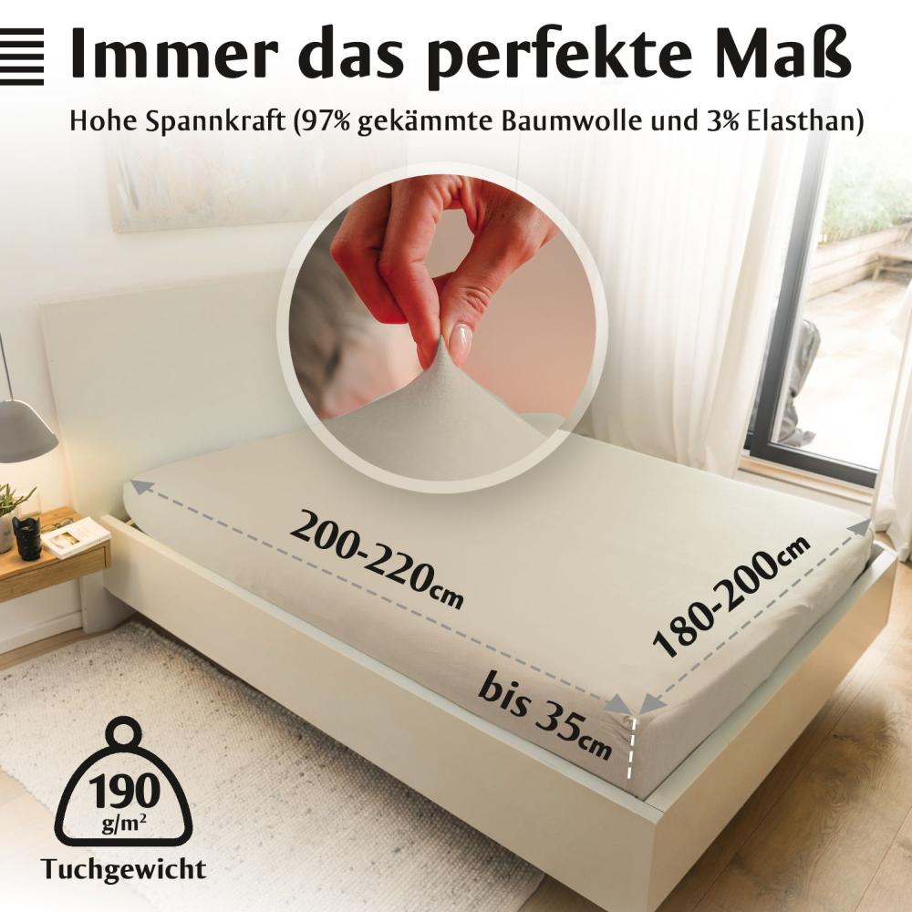 Luxus Spannbettlaken 180x200 - 200x220 -