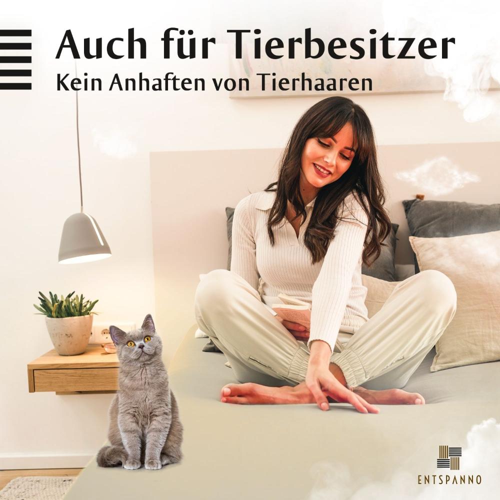 Luxus Spannbettlaken 180x200 - 200x220 -