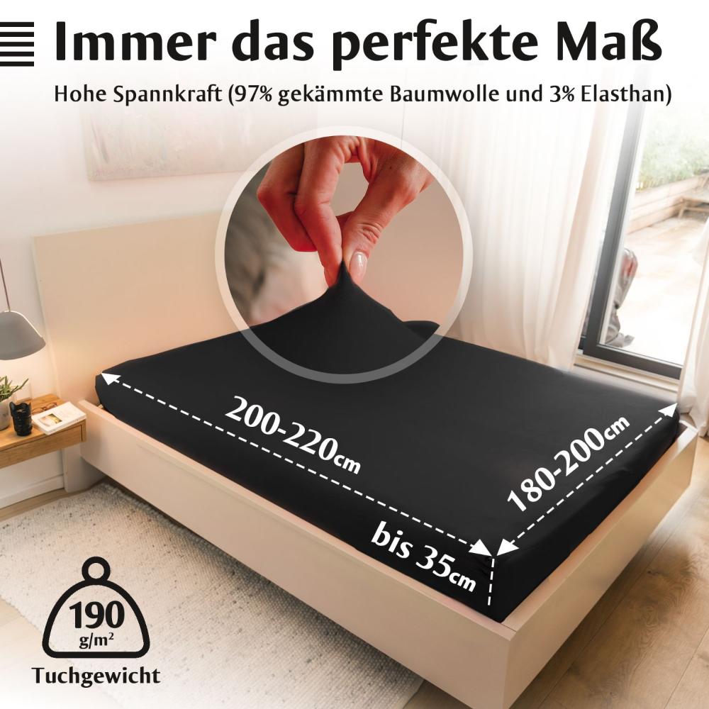 Luxus Spannbettlaken 180x200 - 200x220 -