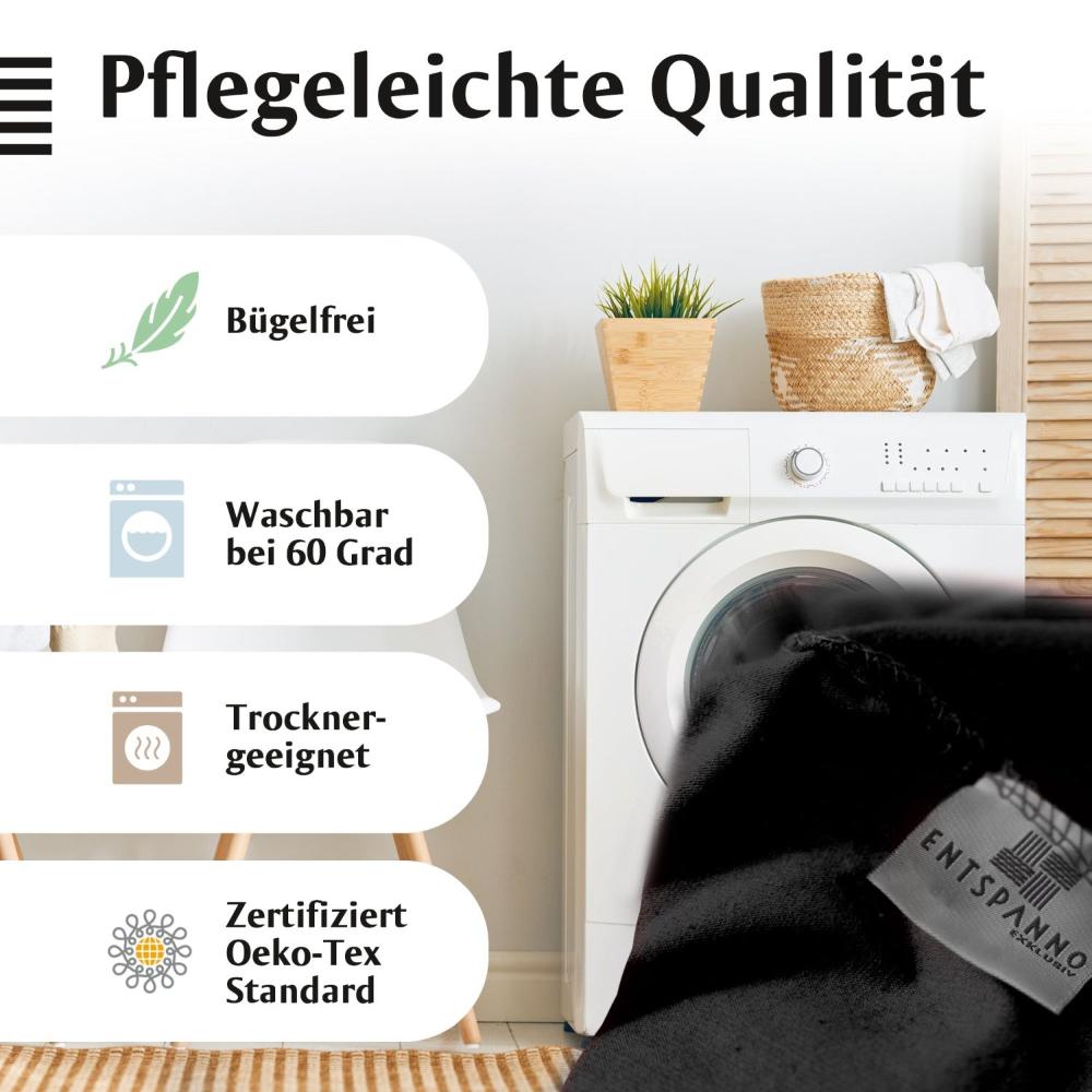 Luxus Spannbettlaken 180x200 - 200x220 -