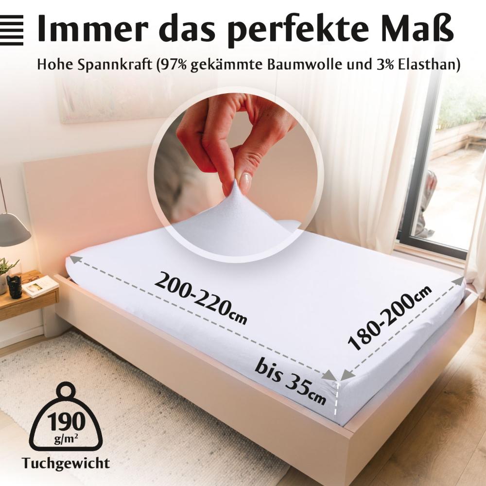 Luxus Spannbettlaken 180x200 - 200x220 -