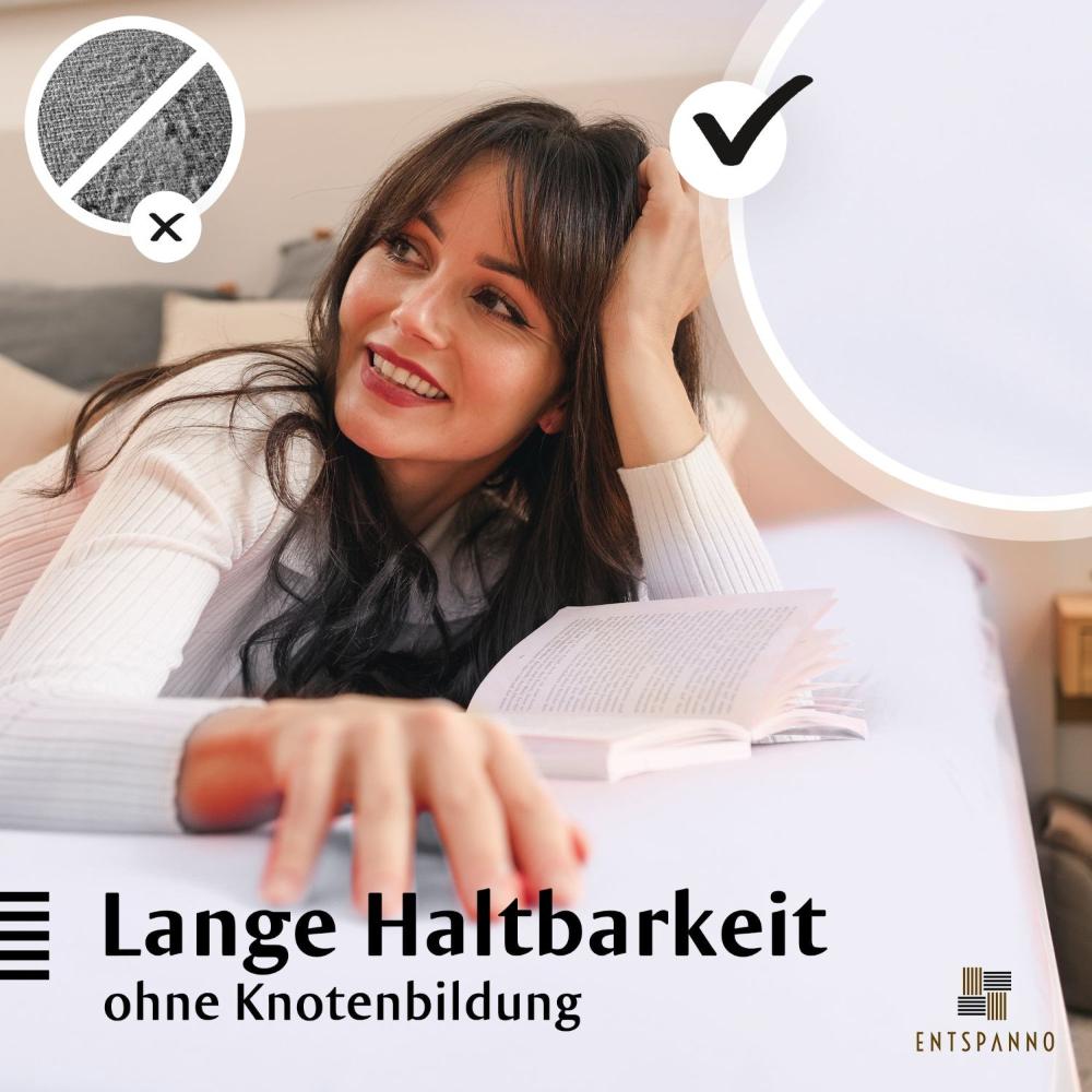 Luxus Spannbettlaken 90-100 x 200-220 cm -